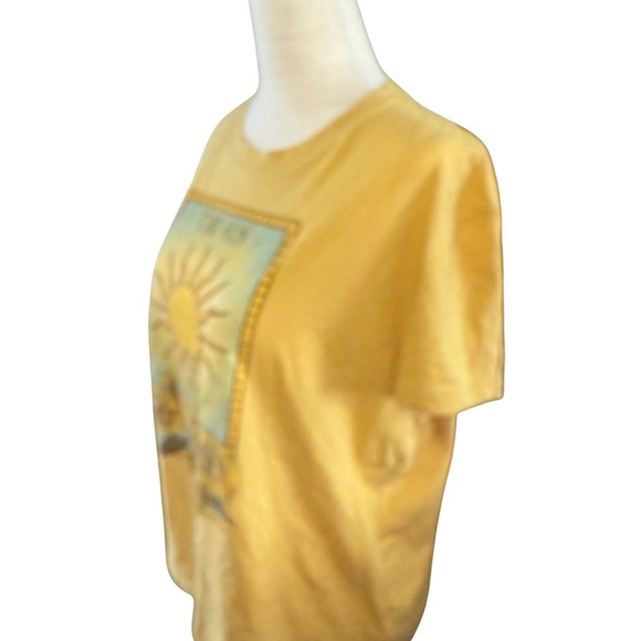 The Sun Tarot Card Witchy Yellow Sunflower Graphic Cotton‎ Blend Tee Sz XL - Picture 3 of 5